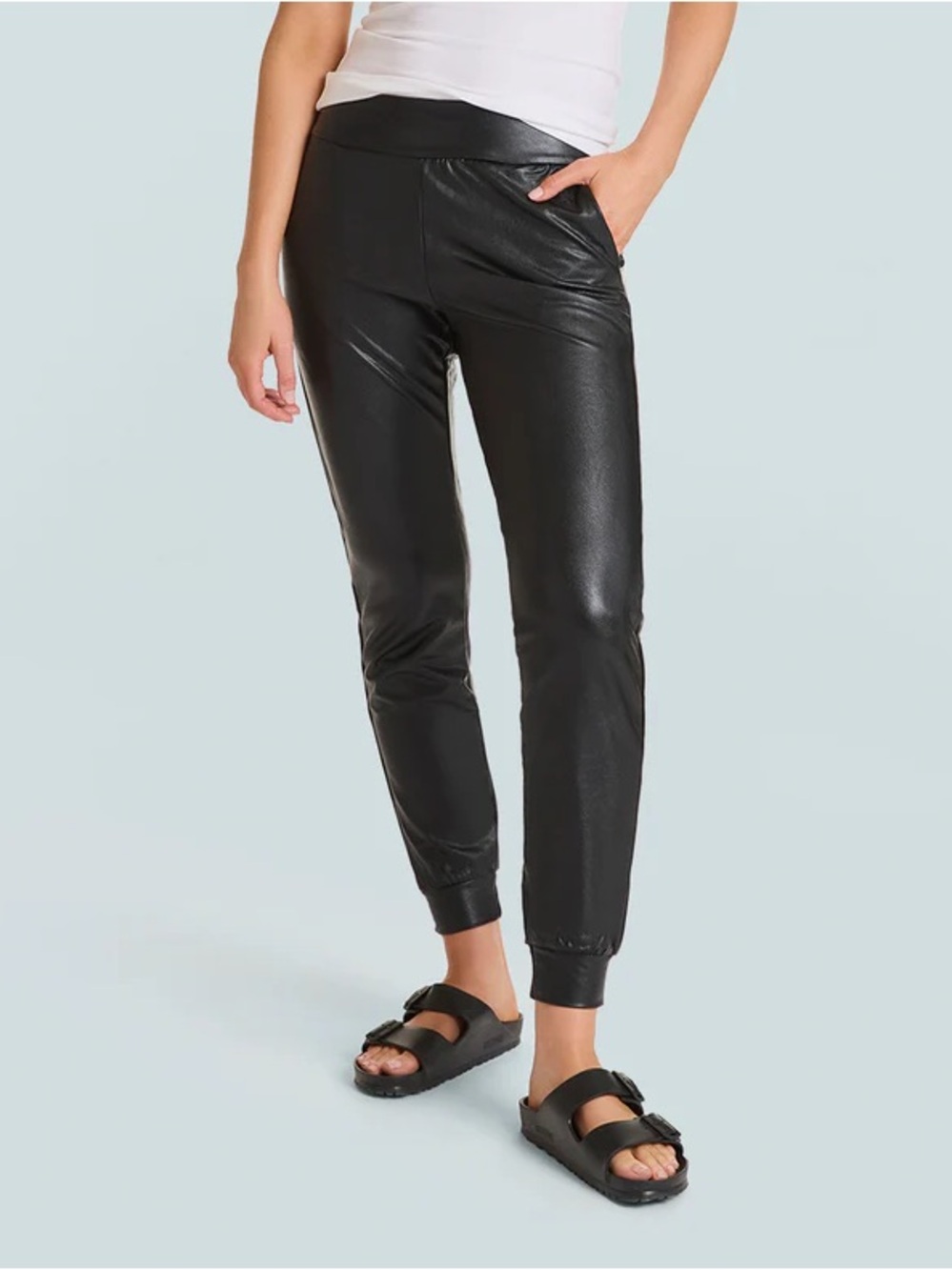 Commando Faux Leather-like Jogger Pants | Black | Small